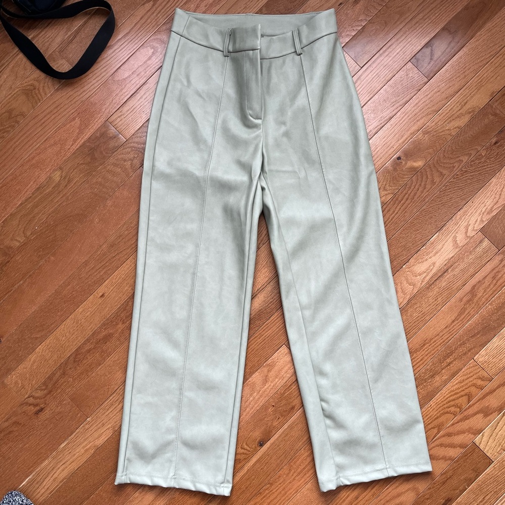 7 For All Mankind Faux Leather Crop Pants